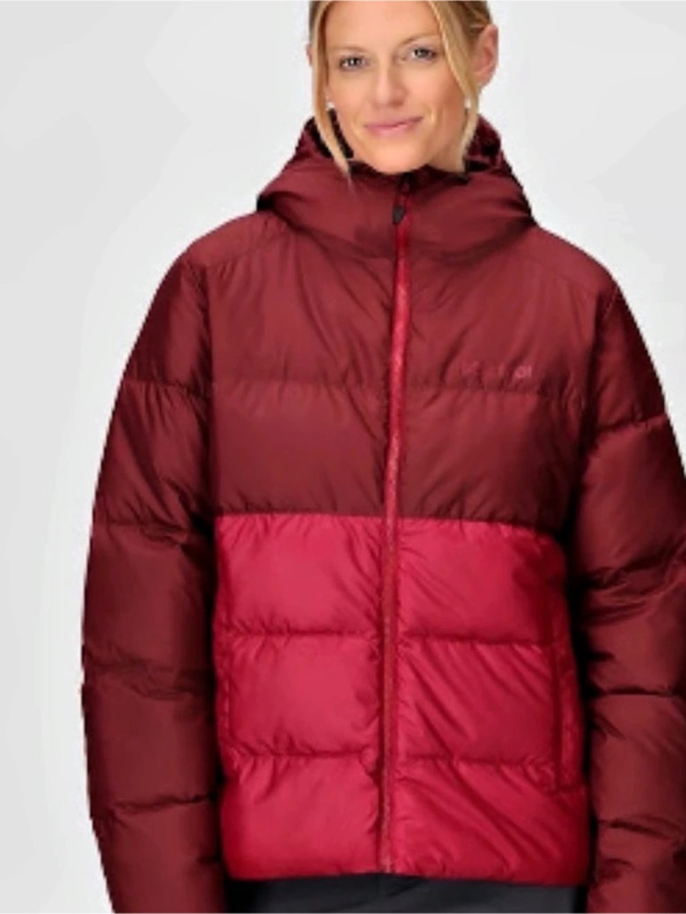 Marmot Women's WarmCube Active Novus Hoody Burgundy Puffer Jacket